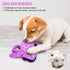 Dog Squeaky Toys Octopus - Tough Plush Toys for Large Medium & Small Dogs, Funny Birthday Presents (Octopus Purple)