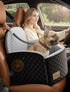FGU 35 lbs, 2 Dog Car Seat for Small/Medium Dogs Up to Elevated Memory Foam Dog Booster Seat with Safety Belts, Travel