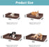 Orthopedic Dog Bed for Large Dogs - Washable Sofa Bed with Supportive Foam, Waterproof Lining, Brown (42" L x 30" W)