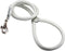 Dogs My Love 4ft Long Round Genuine Rolled Leather Dog Leash, White (Large: 1/2")