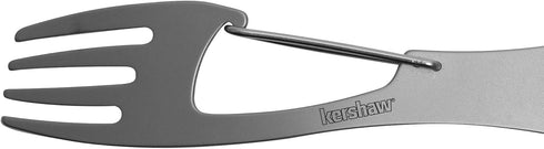 Kershaw Ration Multi Tool Spork, Stainless Steel Spoon, Fork, Carabiner, Bottle Opener, Regular & XL Sizes