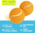 PrimePets 3pcs Natural Rubber Squeaky Tennis Balls for Medium, Large Dogs, Interactive Floating Toy
