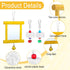 Lnngub 1pc 2pcs Chicken Toys - Hanging Bell Parrot Chicken Swing Mirror + Beak Grinding Stones for Enrichment, Perfect