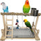 PINVNBY Bird Playground Parrot Playstand Birds Play Stand Wood Exercise Perch Gym