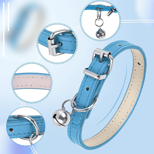 XS Adjustable Dog Collar for Teacup Dogs, 3/8 inch Width, White, Suitable for Small Medium Large Dogs