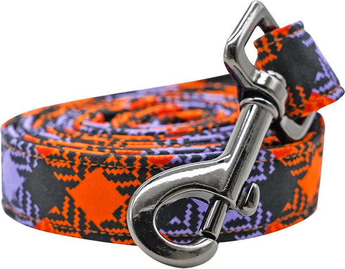 Fall Dog Leash, Durable Soft Halloween Plaid Pet Leash with Cotton Handle for Small, Medium & Large Dogs