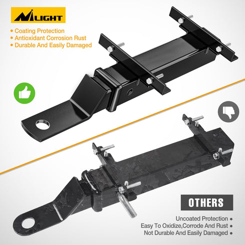 Nilight Universal Golf Cart Trailer Hitch, 2" Receiver Rear Seat Kit Compatible for Club Car EZGO Yamaha