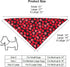 PTDECOR Valentine Dog Bandana, Reversible Triangle Bibs Scarf for Medium Large Dogs (Large)
