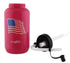 Pro Impact Squeezable Water Bottle with Bendable Long Straw and Spray Cap - 35.5 Oz. LDPE BPA Free Plastic for Hydration
