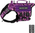 Tactical Dog Harness - PETNANNY Service Dog Vest for Large Breed, MOLLE Work Dog Vest with Handle (Purple Camo, L)