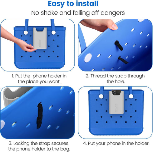 OUTXE Silicone Phone Holder for Bogg Bag, Phone Case Holder Charms Accessory Compatible with All Bogg Bags, Phone