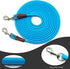 Tie Out Rope Dog Leash, Heavy Duty Nylon Check Cord for Medium Large Dogs Indoor/Outdoor (3/8" x 15ft, Blue)
