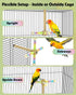 360 Pawfly Rotating Bird Perch Toy, Interactive Spinning Bird Stand Parrot Perch, Natural Wooden Chew Toy for Small