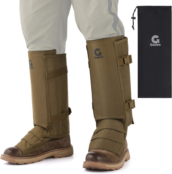 Gonex Waterproof Snake Gaiters, Snake Bite Protection for Lower Legs, Adjustable Size, Pack of 1, Fit for Men & Women