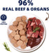 96% 8.1 oz Freeze Dried Beef Patties for Dogs & Cats, High Protein Dog Training Treats, Snacks & Food Toppers Real Beef