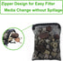 10 Pieces Aquarium Filter Media Bags - Reusable Mesh Filter Bags with Zipper for Fish Tank (10" x 7")