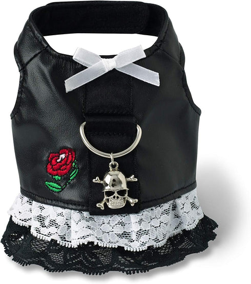 Doggles Biker Dress Dog Harness, Black, XX Small