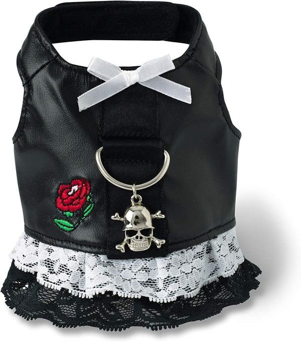 Doggles Biker Dress Dog Harness, Black, XX Small