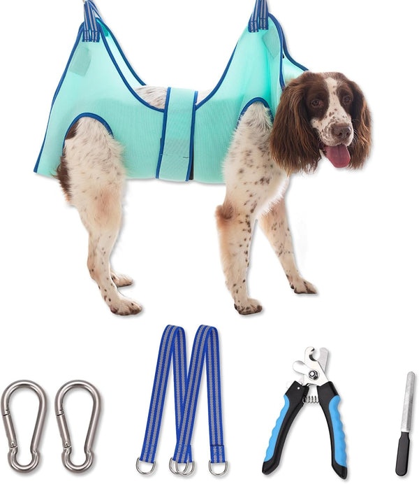 Kkiimatt Dog Grooming Hammock,Hanging Harness Holder for Nail Clipping, Nail Trimming Hammock