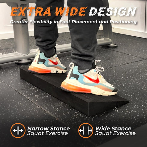 Squat Wedge Block, Large One-Piece Slant Board for Squats, Heel Elevated Squat, Weightlifting and Recovery