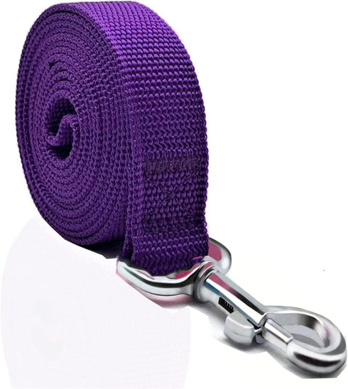 16 Feet Long Nylon Dog Leash, Walking Training Leash for Medium Large Dogs (1" X 16 ft, Purple)