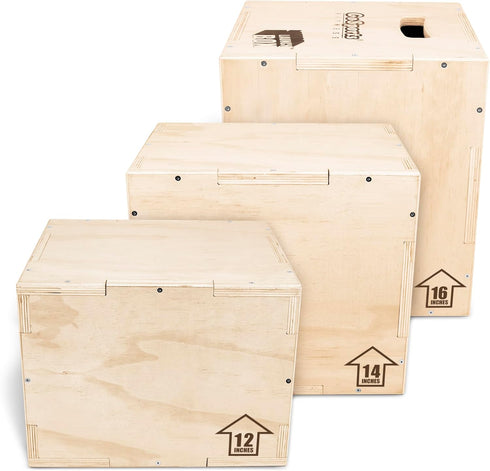 GoSports Fitness 3-in-1 Plyo Jump Box - Small, Standard, or XL -