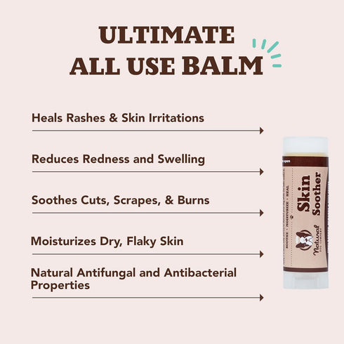 Natural Dog Company Skin Soother Balm - Irritation, Allergy & Itch Relief for Dogs, 0.15oz Travel Stick