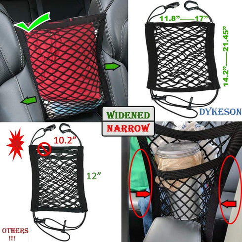 DYKESON Pet Barrier Dog Car Net, Stretchable Mesh Organizer for Cars and SUVs, Easy Install for Safety with Pets