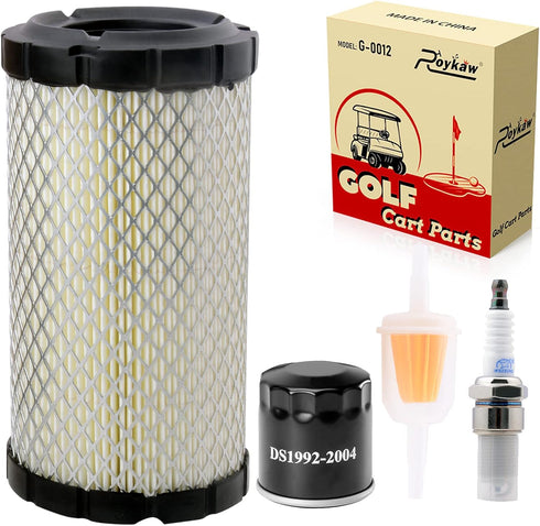 Roykaw Golf Cart Tune Up Kit for EZGO RXV TXT 2008-up Models with Kawasaki Engine, Includes Spark Plug and Filters
