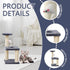 Small Cat Tree with Sisal Scratching Pole, Cat Toys for Indoor Cats, Cat Scratching Post with Cat Interactive Toy, Easy Installation Cat Tower for Small Cat