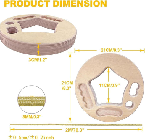 Generic Hangboard Rock Climbing - Wood Anti-Slip Grip Blocks for Finger Strength and Pull-Up Training, Durable Climbing