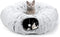 HAITRAL Plush 2-in-1 Cat Tunnel Bed,Cat Toys Cat Tube for Indoor Cats,Collapsible Washable