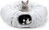 HAITRAL Plush 2-in-1 Cat Tunnel Bed,Cat Toys Cat Tube for Indoor Cats,Collapsible Washable