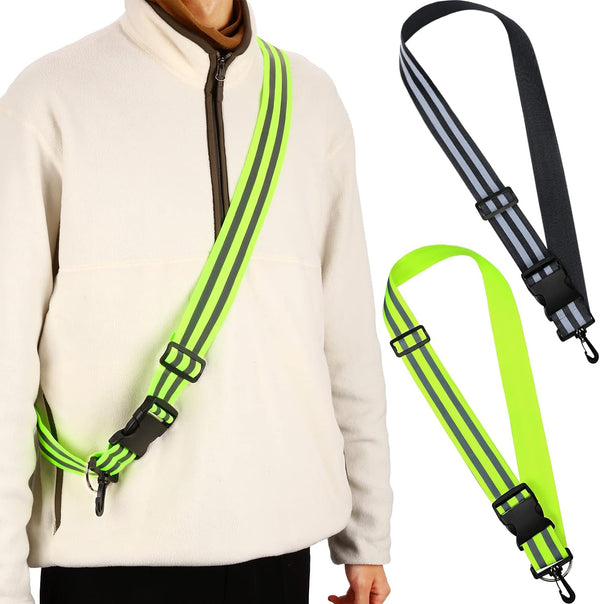 Reflective Sash, High Visibility Safety Reflective Jacket, Adjustable for Walking and Cycling at Night