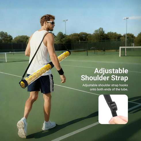 NEEWER Ball Retriever Tube Hopper for Tennis Balls & Pickleballs, Detachable Section No Bending Pickup Picker Upper