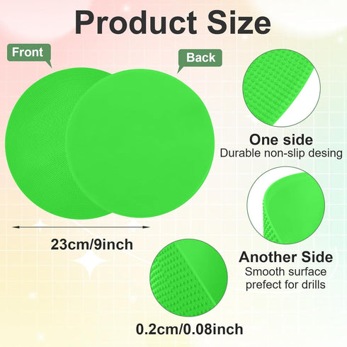 Afcabakila 18 9 Inch PCS Non-Slip Rubber Spot Markers, Agility Training Dots, Multi-Color Poly Vinyl Floor Cones