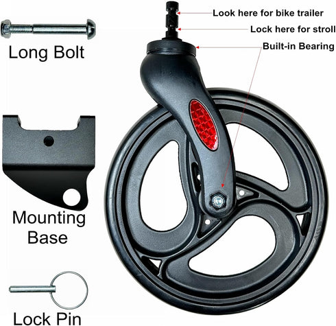 Bike Trailer Stroller Kit - Compatible with Burley Trailers
