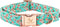 Elegant Little Tail Dog Collar | Pink Floral Print Cotton Collar with Metal Buckle for Small Dogs