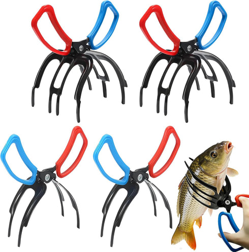 Shgxjjnb 4 Packs 2/3 Claw Fish Gripper, Fish Grabber, Metal Fishing Pliers, Fish