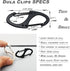 Small Carabiner Clips 1.6 inch (41mm) Metal Double Sided Spring Gate Snap Hooks for Keychain Accessories