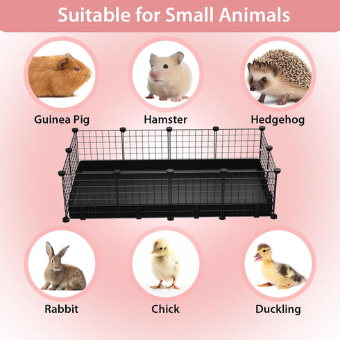 Cages,49.2x24.6x12.2inch Hamster,Bunny,Hedgehog,Chinchilla,Ferret,Indoor Panels-12pcs Small Animal Playpen