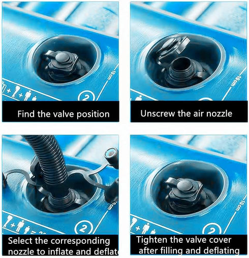 Inflatable Boat Air Valve, 2PCS Inflatable Boat Spiral Air Plugs for One-Way Inflation Replacement Screw
