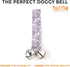 Mighty Paw Designer Dog Doorbells - Tinkle Bell 2.0 - Potty Training Aid Bells for Housetraining - Doggy Bell - Puppy Training Bell - Doggie Bell Potty Training (Stormy Grey - Paisley)