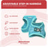 Downtown Pet Supply Light Blue Step in Dog Harness for Small Dogs - Adjustable No Pull Buckle Strap with Padded Mesh