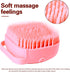 Pet Bath Brush, Soft Silicone Dog Bathing Brush with Shampoo Dispenser for Cats and Dogs (Pink)