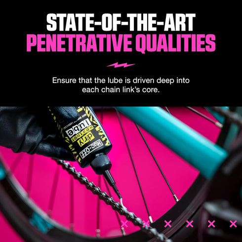 Muc-Off Bio Dry Bike Chain Lube with Microfiber Cloth | Wax-Based Formula for Smooth Gear Shifts | Creates Protective