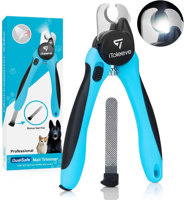 iToleeve LED Dog Nail Clipper with Light, Illuminates Nails or Bloodline for