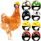 Skylety 8 Pieces Hens Helmet, Chicken Pet Safety Helmet, Funny Bird Hens Hat Headwear for Small Pets (Animal,