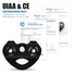 Zipline Trolley Kit with 25kN Carabiner, Double Tandem Dual Pulley for Rock Climbing and Rescue