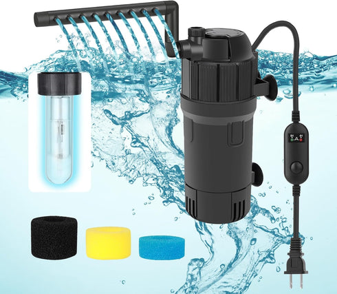 AquaMiracle Replacement Media for Aquarium Filter, Fish Tank Filter Replacement Parts, 1 x Light Bulb